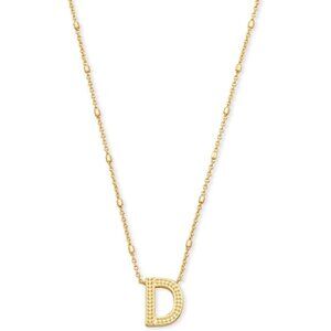 Letters D pendant necklace for women fashion jewelry 14k gold plated brass